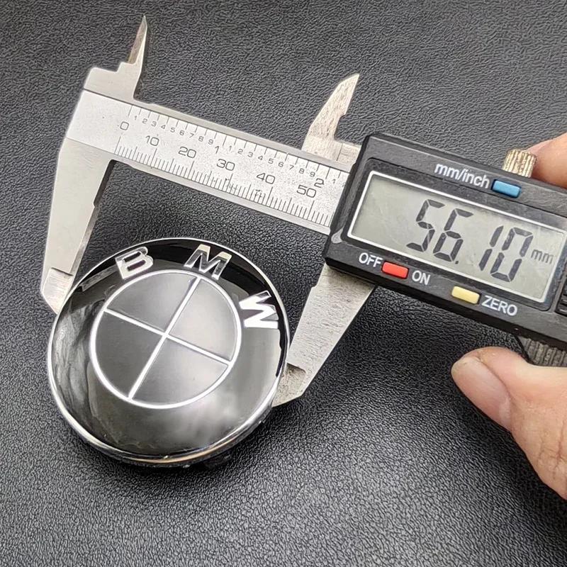 4ks 56MM 68MM Celočerné Znaky Středové Krytky Koleček Auta Kryt Kolečka Pro BMW E46 E90 E60 E36 F30 F10 F01 X5 X3 E91 G20 G30 E92