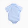 Rompers Jumpsuits for Baby Boys Clothing Short Sleeve Buttons Years Old Cotton Fashion Collared 9378 Blue 18Month [Misia Luxury] Children's
