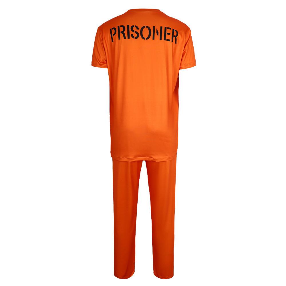 Unisex Orange Prisoner Role Play Costume Set Perfect For Halloween And Performance Events