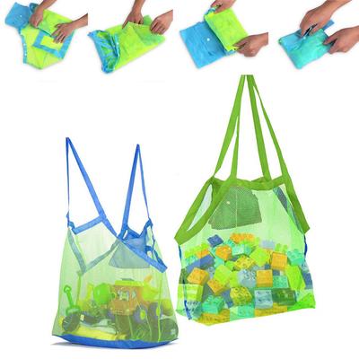 Grand sac de rangement en maille pour jouets de plage, sac de rangement portable pour jouets, vêtements, serviettes, articles divers