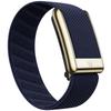 Suitable for Whoop 5.0 Mg Wristband Strap W  Leather Nylon Woven Elastic Whoop Sports Replacement Strap Gold Silver Metal