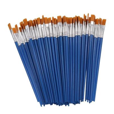 100 Pcs Flat Paint Brushes Set Pointed Painting Supplies Tool Oil Painting Brushes  Craft