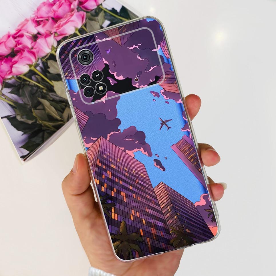 Soft Silicone Back Cover For Xiaomi Poco M4 Pro 4G 5G Case Transparent Cool Style Dragon Cartoon Pattern Poco X4 GT X4 Pro 5G