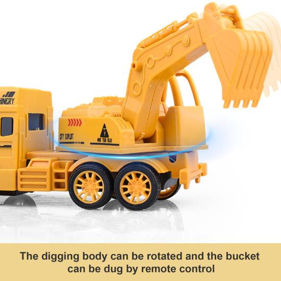 Engineering Vehicle Toy Flexible Joints Simulation Inertial Pull Back Sliding Dump Truck Bulldozer Excavator Model Gifts for Boys