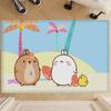 Kawaii Molang Floor Mat Rectangle Anti-slip Home Soft Badmat Front Door Indoor Outdoor Mat Modern Home Decor