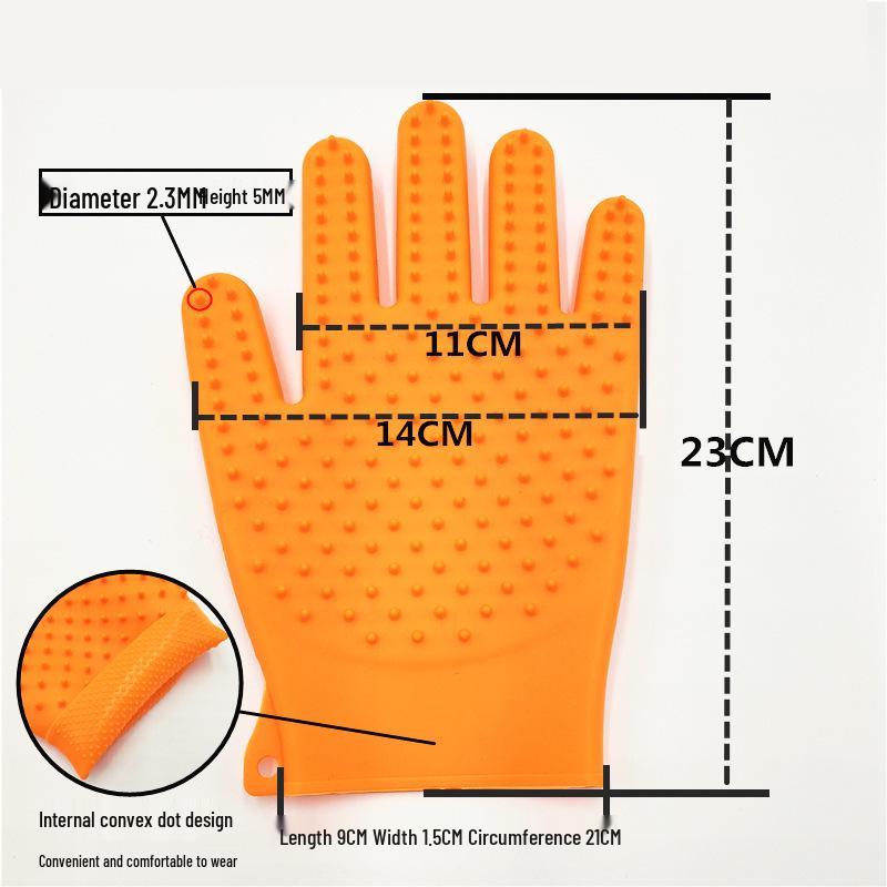 Pet Grooming Silicone Bath Glove: Cat & Dog Fur Removal, Scratching, Cleaning Brush.