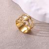 Custom Broad Surface Name Heart Rings Women Unisex Gold Color Personalization 6-10 Size Wedding Bride Jewelry Stainless Steel