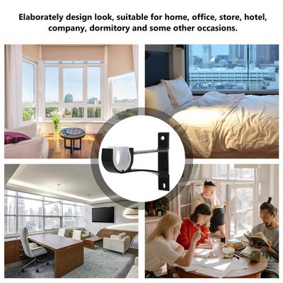 1Set Curtain Rod Base Brackets Strong Aluminum Alloy Supports for Home Office Store Curtain Rod Accessories Curtains Pole Racks