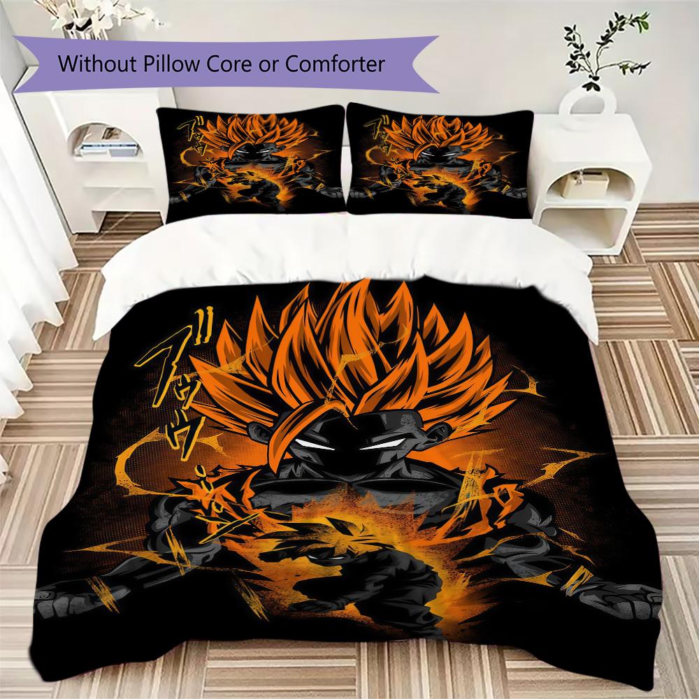 Dragon Ball Z 3pcs Bedding Set, Digital Printed Duvet Cover, No Insert, Kids Gift, Large Size -HYQ12