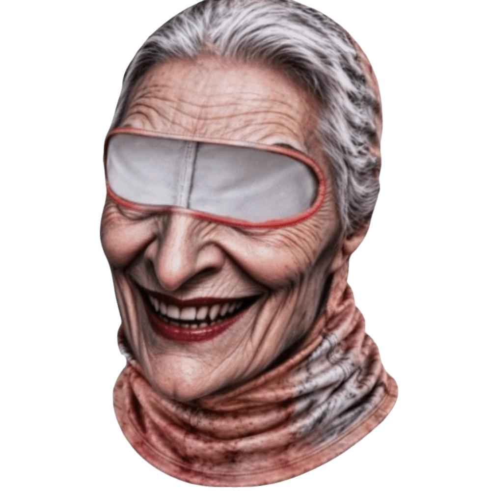 Soft Lightweight Fabric Funny Face Balaclava Breathability Realistic Printed Ski Mask Cycling