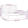 VidaXL Slat Bed Base with Mattress and LED, Upholstered Bed, Double Bed, Adult Bed for Interior Bedroom, 3138965
