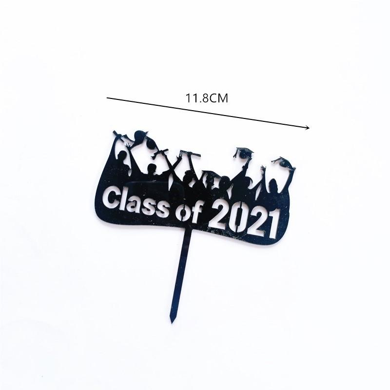 Class of 2021 Acrylic Gold Silver Congrats Grad Cake Topper for Cake Decoration Party Supplies I Did It