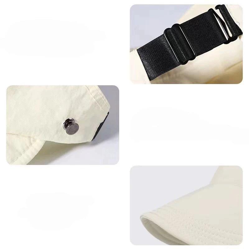 2025 New Quick Dry Hat Summer Empty Cap Women's Upgrade Can Hang Mask Outdoor Visor Thin Quick Dry Sunscreen Hat Baseball Cap