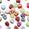 50/100Pcs/Lot Mixed Acrylic Letter Loose Spacer Heart Beads For DIY Jewelry Making Bracelet Necklace Keychain Accessories