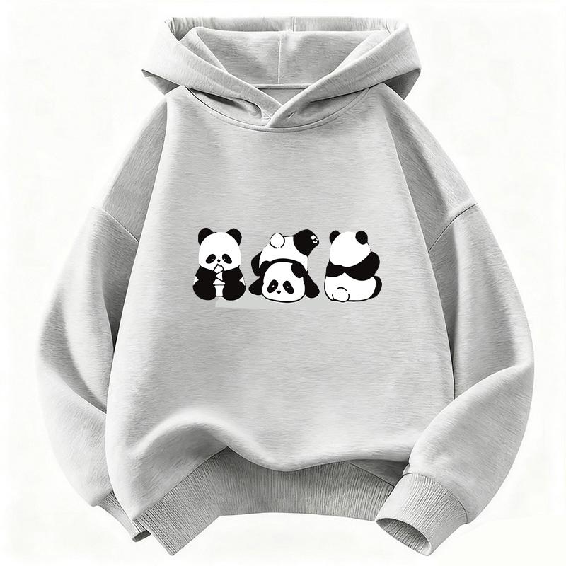Cute Panda Hoodie Kids Children's Sweatshirt Animal Hoody for Boys Girls Autumn Winter Casual Pullover Hoodies