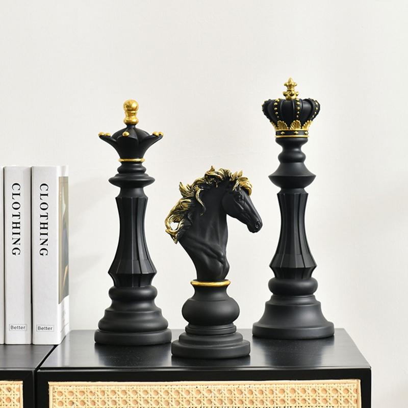 Chess Ornament Collectible Figurine Craft Furnishing for Home House Decorations Desk Table Cabinet Arrangement Gifts
