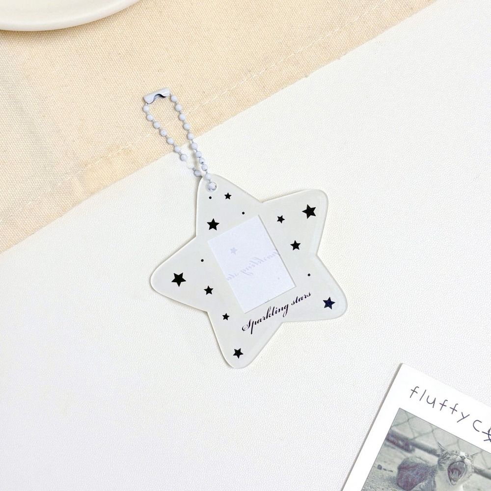 Ins 1 Inch Photo Card Holder Star 1 Inch Photo Card Display Protector  Keyring