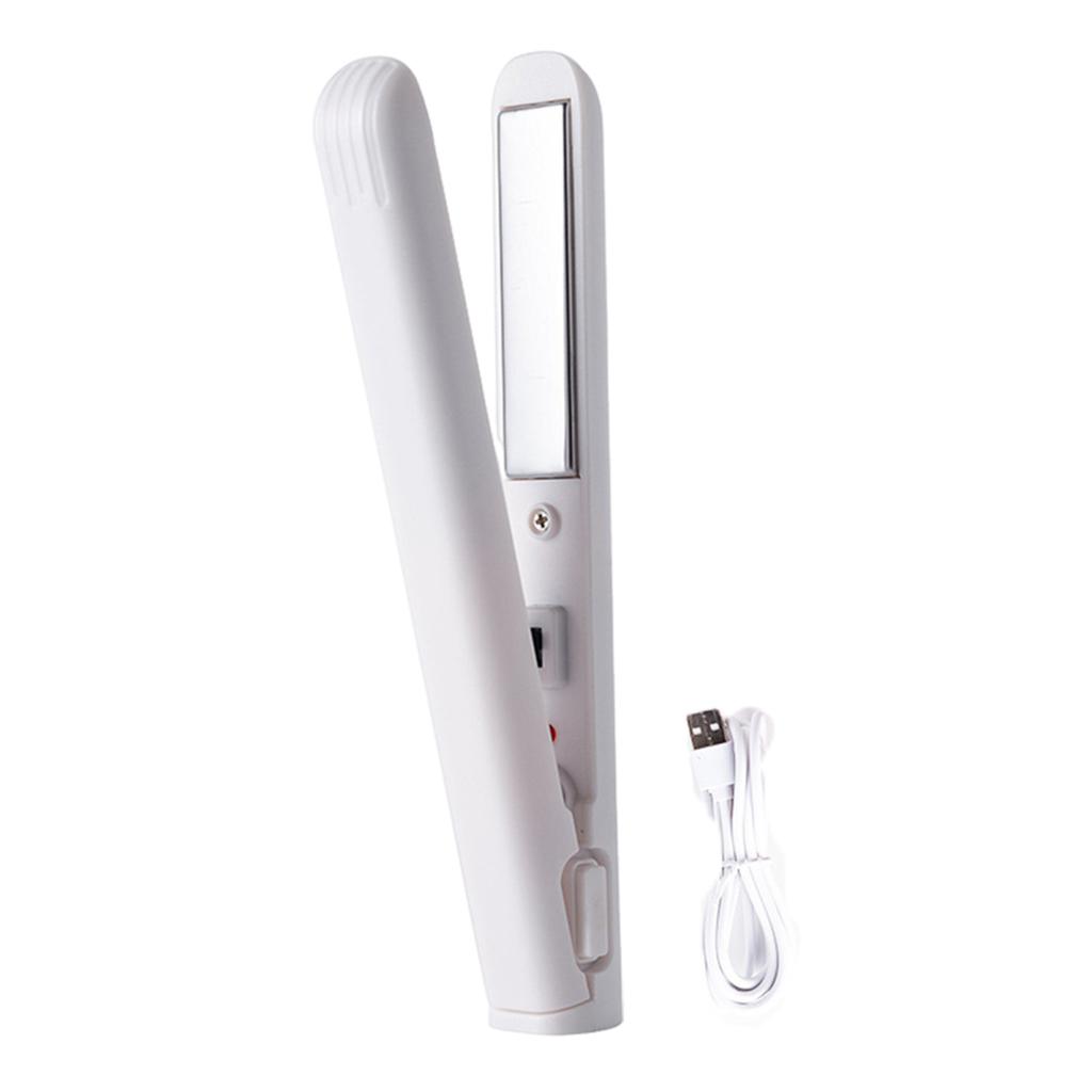 Portable USB Hair Straightener Fast Heating Electric Curling Iron Straight Curly Hair Bangs Mini Curling Wand Travel Women Hair Styling Tool