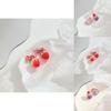 Strawberry Cake Earrings Adorable Girls Sweet Bow Design Non Pierced Ear Clips