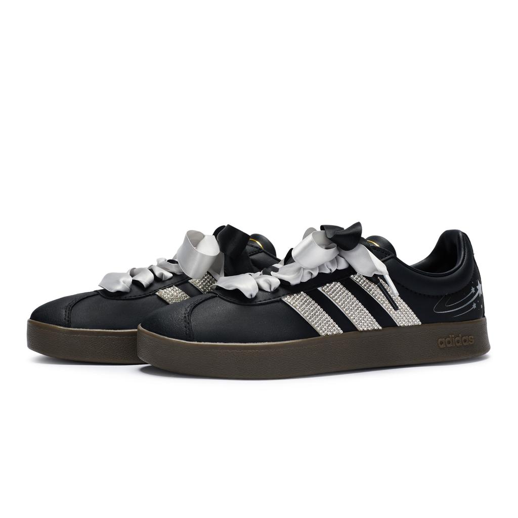 Adidas Neo Vl Court 811 Manufacturing, Starry Night Galaxy Low top Skateboard Shoes Unisex Black Silver ID6017(Team80-)