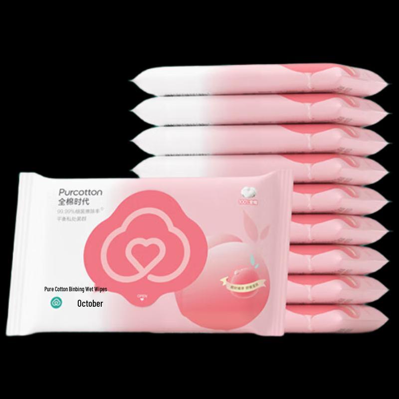 All Cotton Time Peach Wet Toilet Wipes