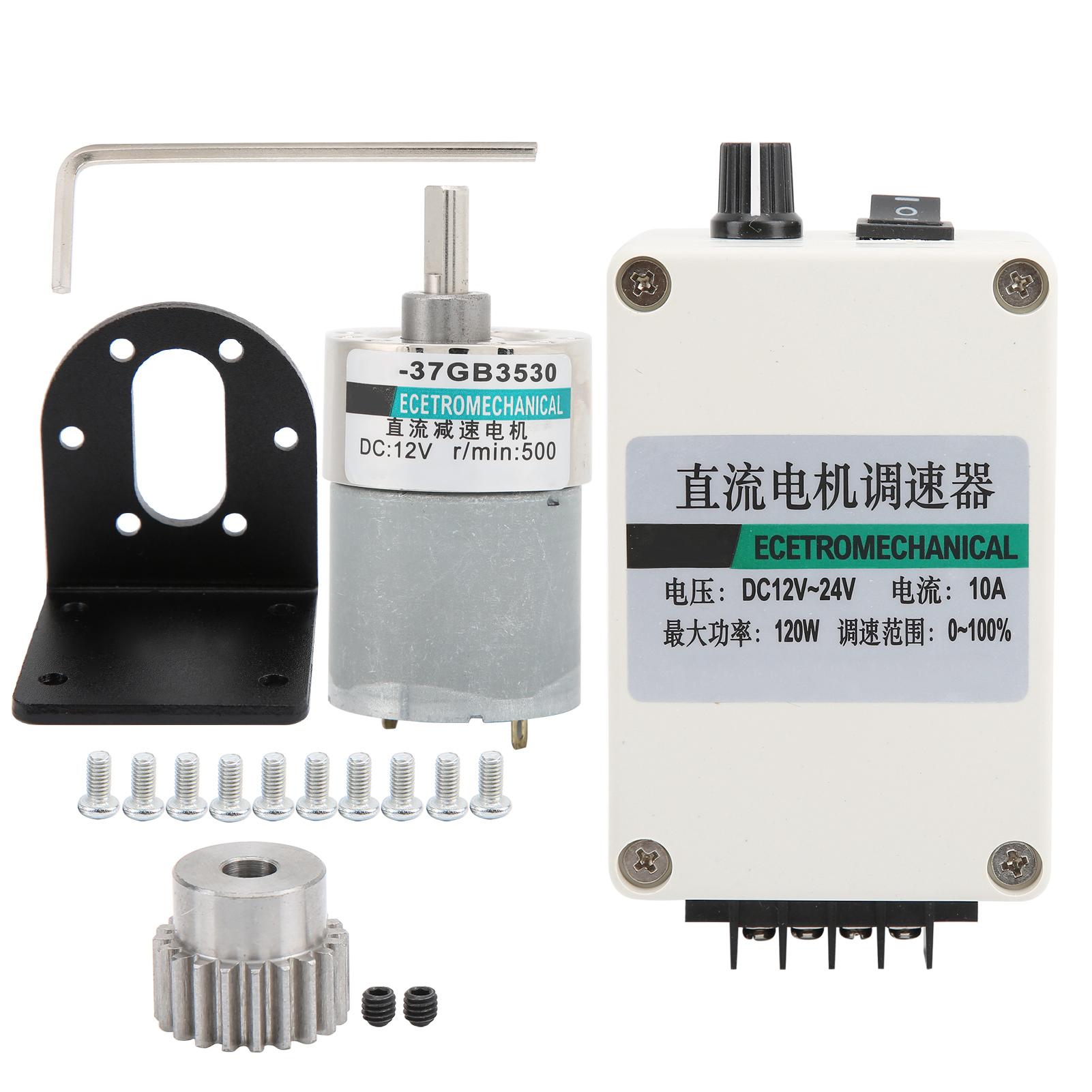 

Reduction Motor with Bracket Governor Gear Adjustable Speed CWCCW DC12V XD37GB3530500rpmmin