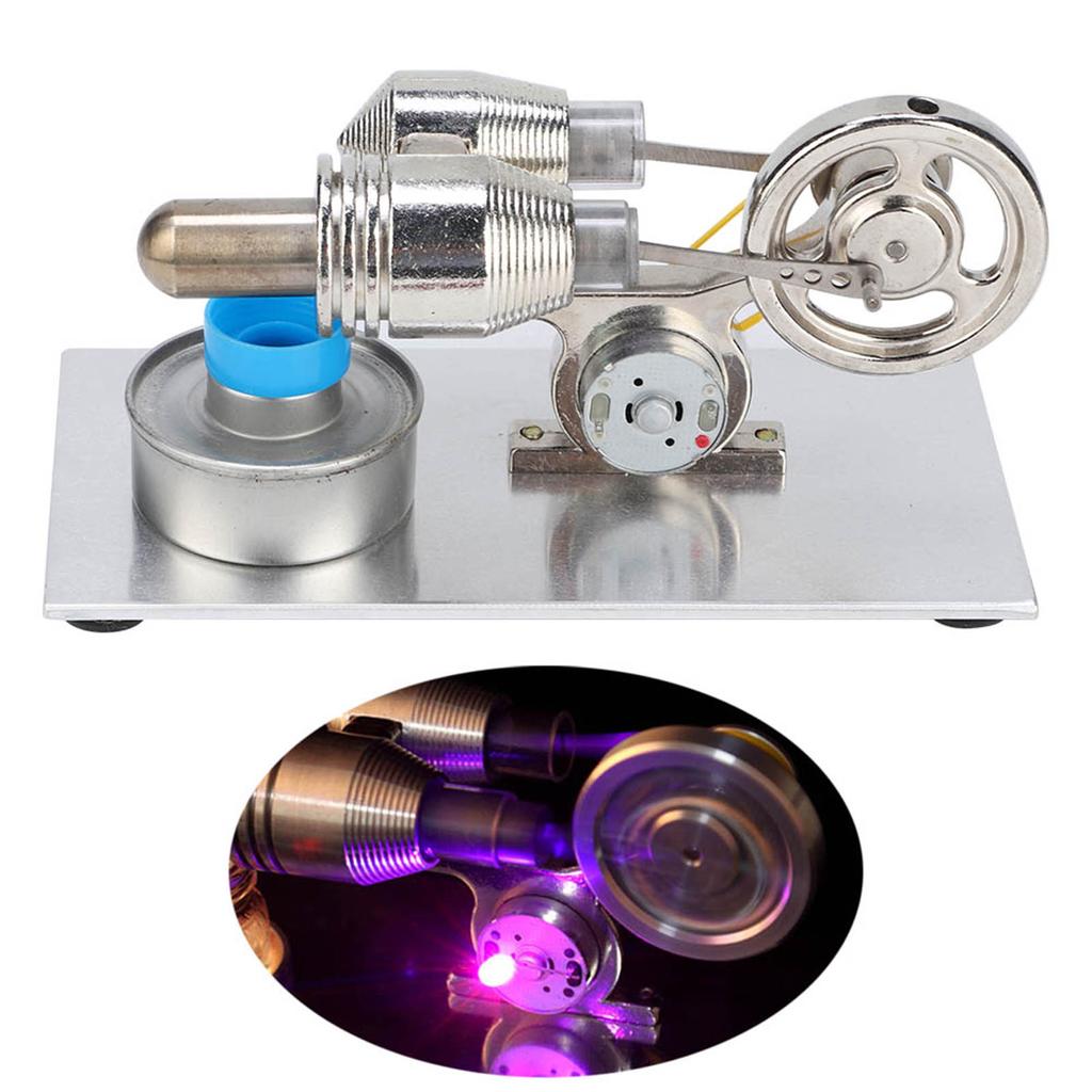 Hot Air Stirling Engine Miniature Generator Steam Power Lab Teaching Model