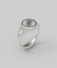 Reneobjet Sig Radial Dual Ring [925 Sterling Silver] Signet Ring