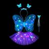 Luminous Wings Flashing Butterflys Skirt Lights Suits LED Children Costume Toys Girls Angel Children Fairy Props Photography Toy