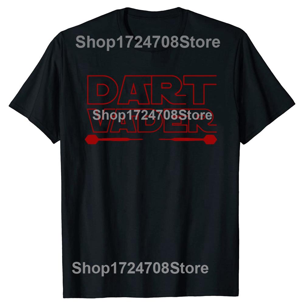 Funny Dart Vader 180 Darts Player Graphic T-shirts Men Women's Fashion Casual Tshirt 100% Cotton Loose Oversized T Shirt