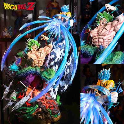 50cm/19.69in Anime Dragon Ball Figure Gogeta Broli Action Figures Pvc Statue Desktop Ornamen Collection Model Toys Gifts VS Round Sensory Compression