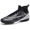 High Top Men Soccer Shoes FG/TF Anti-Skid Male Football Boots Kids Grass Training Ankle Cleats Soccer Sneakers