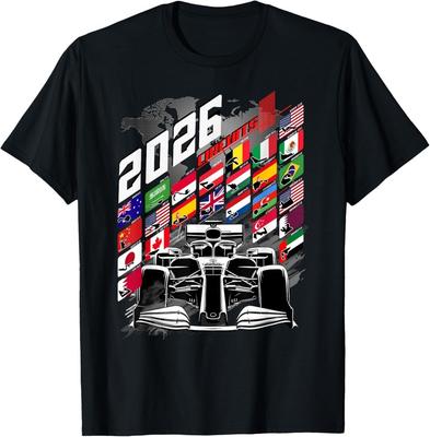 2026 Kalender Rennstreckenplan Ausrüstung Orte T-Shirt Unisex-Shirt