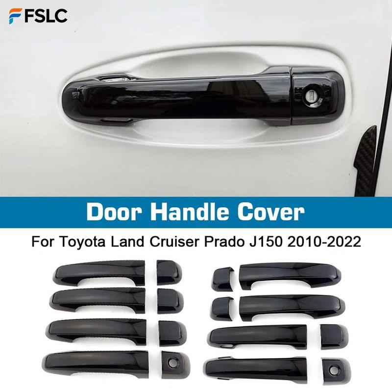 Car Upgrade Decoration Black Door Handle Cover For Toyota Land Cruiser Prado J150 2010- Cars Accessories