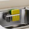 Stainless Steel Sink Caddy Kitchen Sink Organizer Sponge Holder Dish Soap Brush Storage Rack Countertop Drain Basket