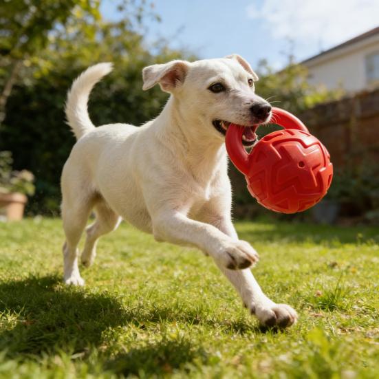 Pískací Kettlebell Hračka pro Psa Interaktivní Žvýkací Hračka pro Psa s Rukojeťí Hračka na Čištění Zubů pro Agresivní Žvýkače Psi Hra na aportování Venkovní Trénink