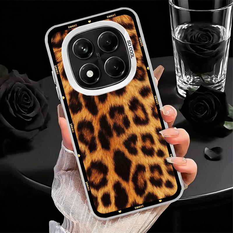 Coque de téléphone souple à imprimé léopard doux et tendance pour Xiaomi Redmi Note 13 14 15 Pro Plus 12S 12 11S 11 11T 10S 10 Housse antichoc Ba