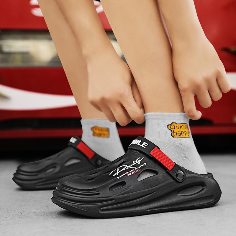 Outdoor Garden Clogs Summer Slippers For Men Couple Casual Shoes Luxury Sandals Comfort Home Soft Slippers 40-45