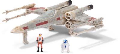 Star Wars Micro Galaxy Squadron Hvězdná stíhačka třídy Luke Skywalkerův X-Wing - 5" vozidlo s 1" mikrofigurkou Lukea Skywalkera a R2-D2