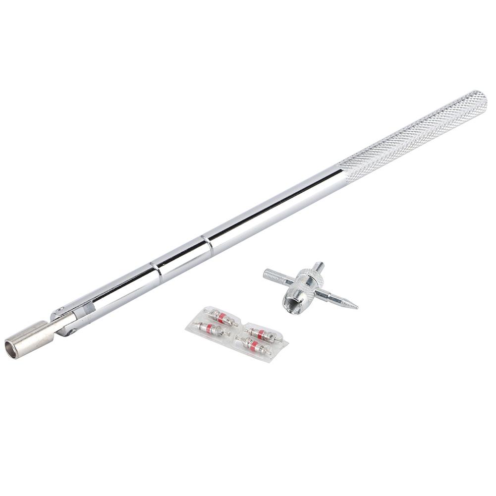 6Pcs Valve Stem Installation Tool Puller 10.5 Inch Car Tire Plug Core 5 Kit Remover Repair