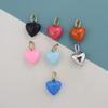 Colorful Hearts American Niche Ra Enamel Heart Moon Pendant Necklace for Women, Versatile and Fashionable