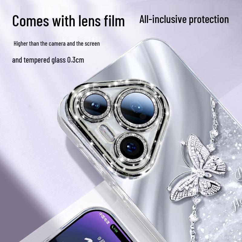 Huawei Pura70 Pro+ Phone Case with Pura70 Lens, Full Coverage for P60 and P50, Includes Lanyard