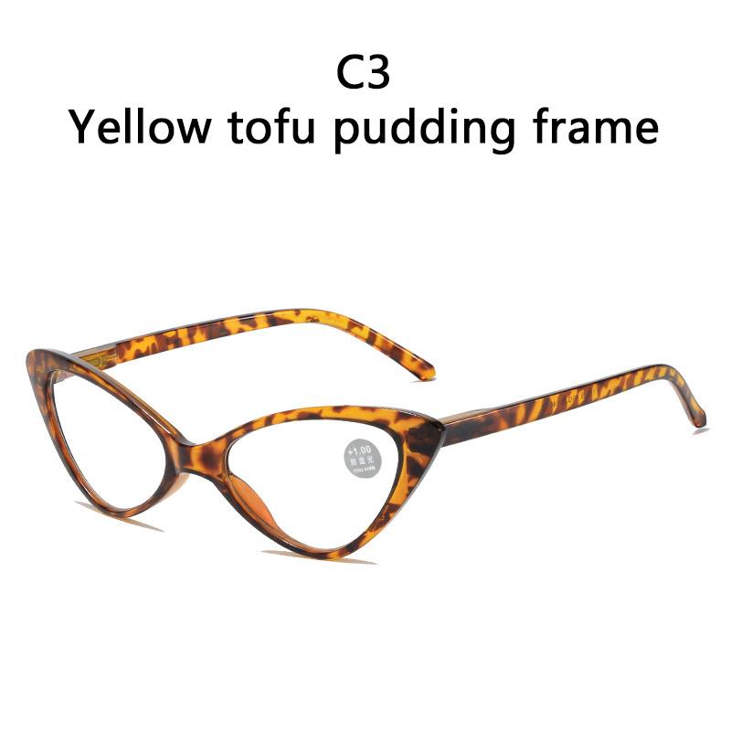 

Vintage Fashion Cat Eye Spring Legs Reading Glasses Retro Leopard Women Lightweight Presbyopic Reading Glasses +4.0