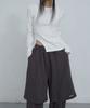 Uusoo Cotton Layered Elastic Waist Pants_ Charcoal