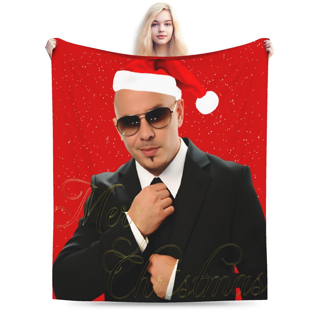 Mr Worldwide Pitbull Sänger Decke Samt Dekoration Dollar Live Lache Liebe Dünne Überwurfdecke für Bettwäsche Schlafzimmer Tagesdecke