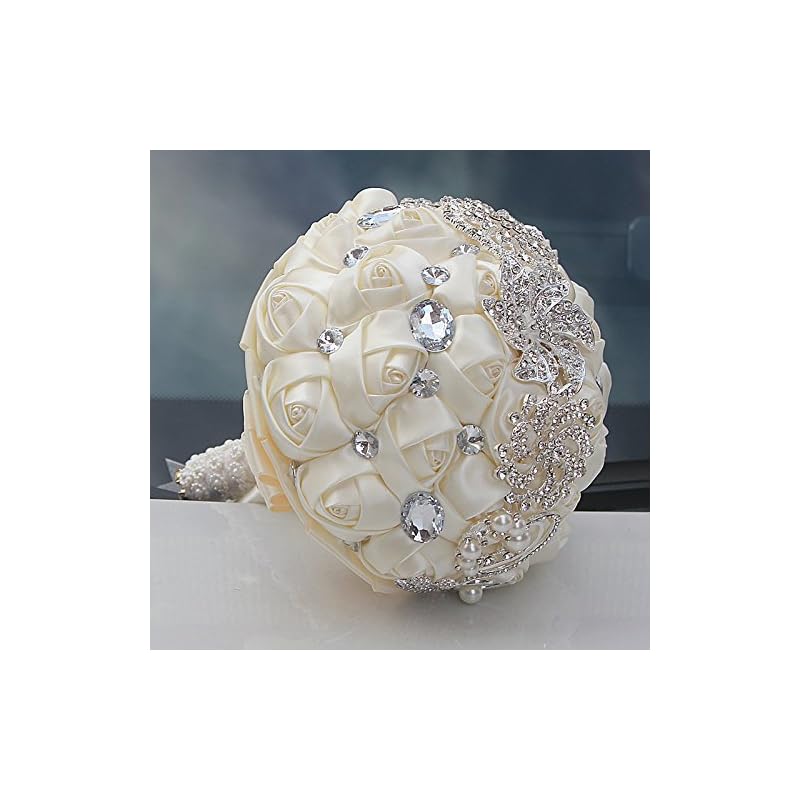 DOTKV Wedding Bouquet Wedding bouquets for bride and Bridesmaid Bridal bouquets for bride Bride bouquets for wedding 7 i