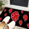 Anime Red Clouds On Black Background Office Rug Chair Mat, Game Carpet, Suitable for Front Door, Bedroom, Living Room, Desk, Holiday Gift