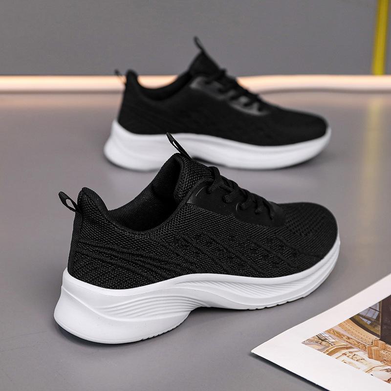 Brand Sports Shoes Women's Single Mesh Hollow Breathable Fitness Running Shoes Non-slip Lightweight Soft Sole Shock-absorbing Student Casual Shoes
