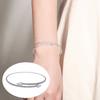 Minimalist Personalized Open Elastic Bangle High End Zircon Diamond Bracelet Daily Versatile Fashion Jewelry For Women