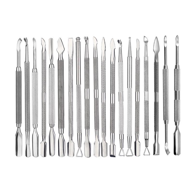 Doppelköpfiger Nagelhautschieber & Nagelschaber aus Edelstahl